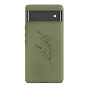 Khaki Wattle Printed Phone Cases Google Pixel 6 Pro / Armoured by Typoflora - The Dairy