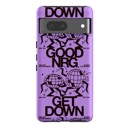 Good Energy in Purple Printed Phone Cases Google Pixel 7 / Armoured by After Hours - The Dairy