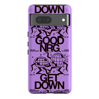 Good Energy in Purple Printed Phone Cases Google Pixel 7 / Armoured by After Hours - The Dairy