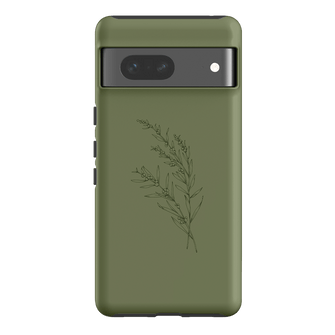 Khaki Wattle Printed Phone Cases Google Pixel 7 / Armoured by Typoflora - The Dairy