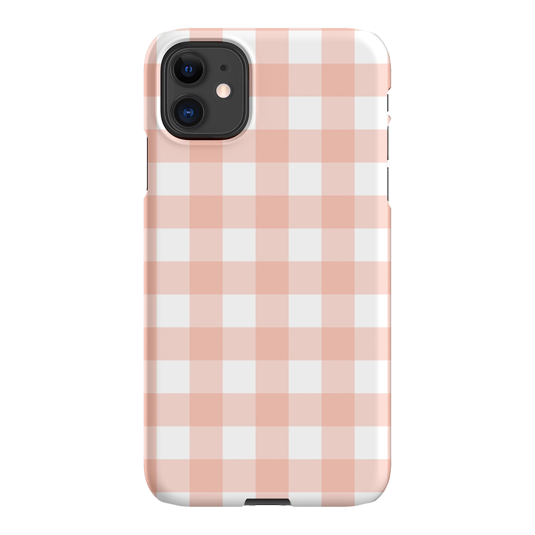 Gingham in Blush Matte Case Matte Phone Cases iPhone 11 / Snap by The Dairy - The Dairy