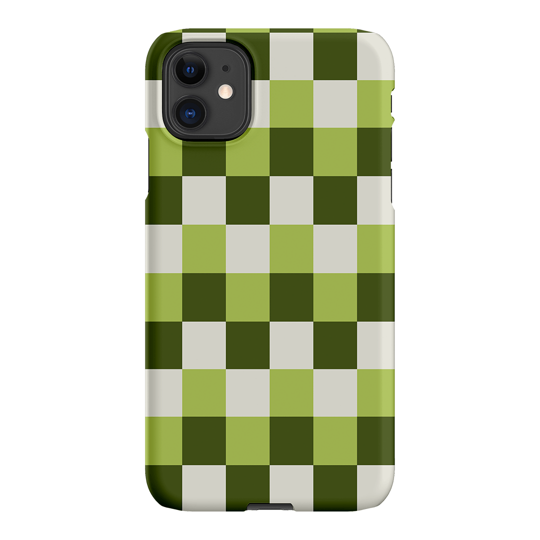 Checks in Green Matte Case Matte Phone Cases iPhone 11 / Snap by The Dairy - The Dairy