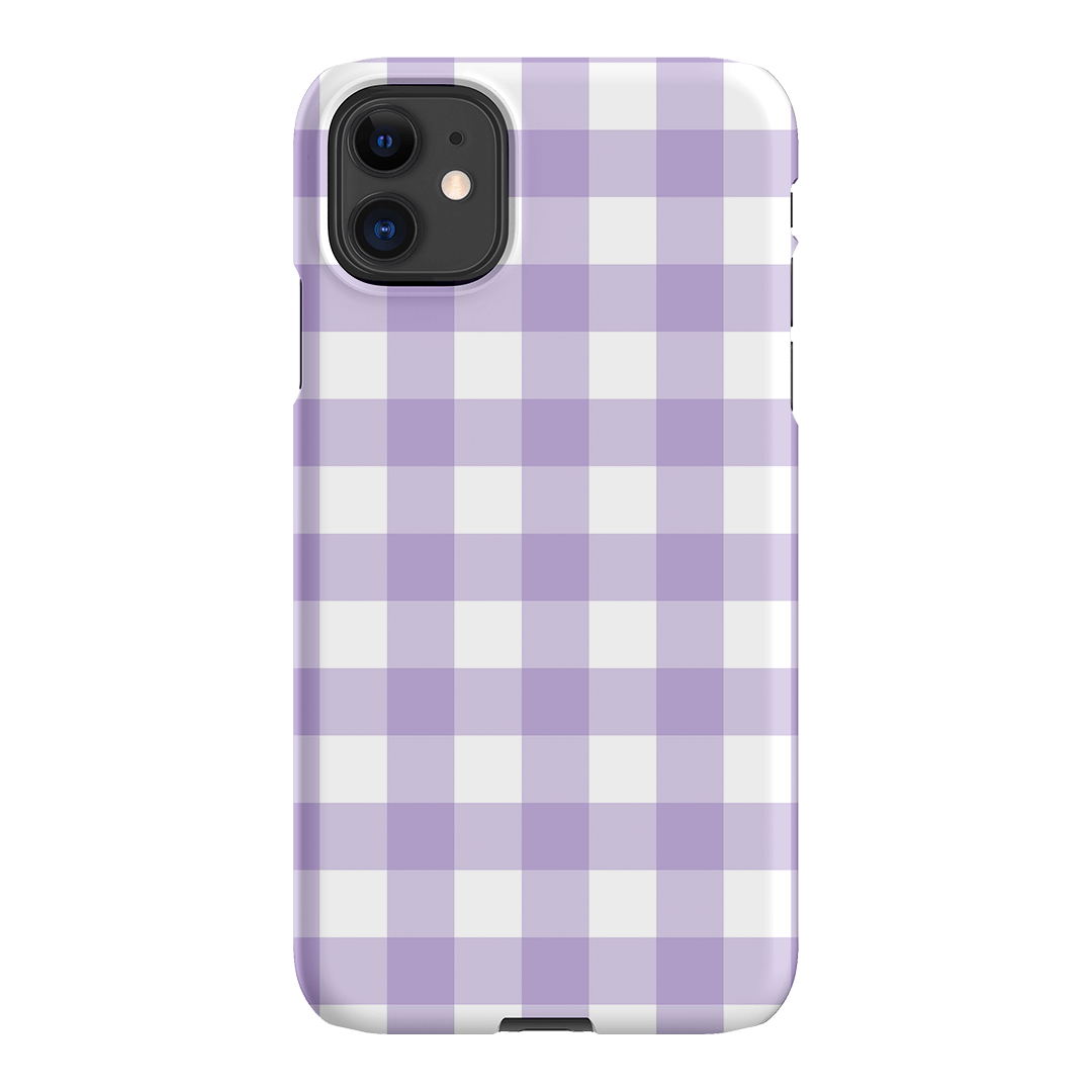 Gingham in Lilac Matte Case Matte Phone Cases iPhone 11 / Snap by The Dairy - The Dairy