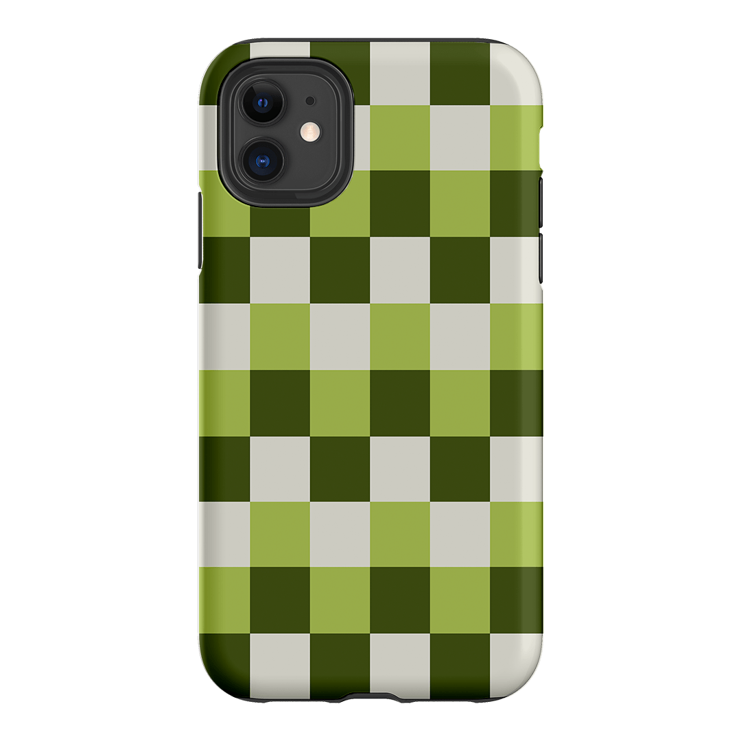 Checks in Green Matte Case Matte Phone Cases iPhone 11 / Armoured by The Dairy - The Dairy