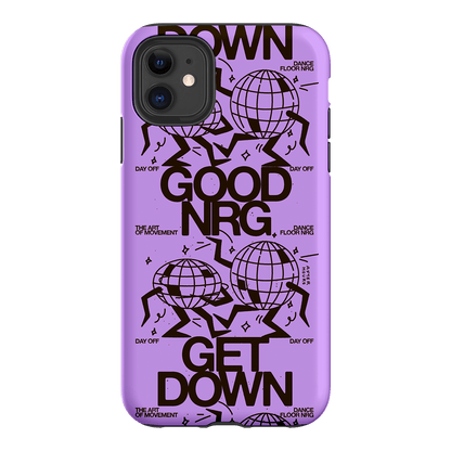 Good Energy in Purple Printed Phone Cases iPhone 11 / Armoured by After Hours - The Dairy