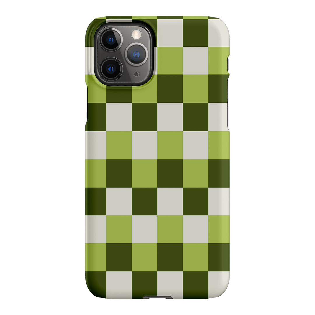 Checks in Green Matte Case Matte Phone Cases iPhone 11 Pro / Snap by The Dairy - The Dairy