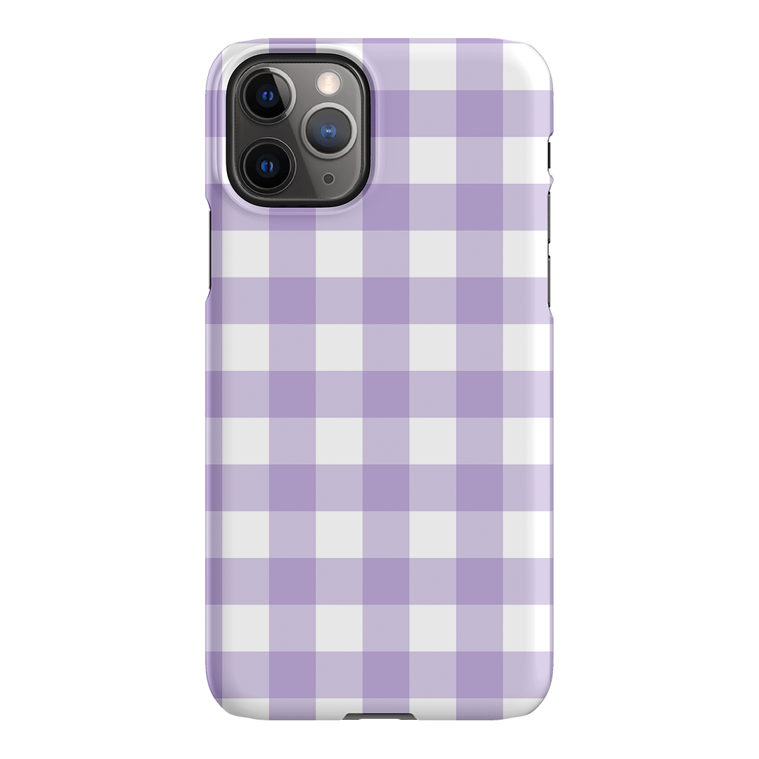 Gingham in Lilac Matte Case Matte Phone Cases iPhone 11 Pro / Snap by The Dairy - The Dairy