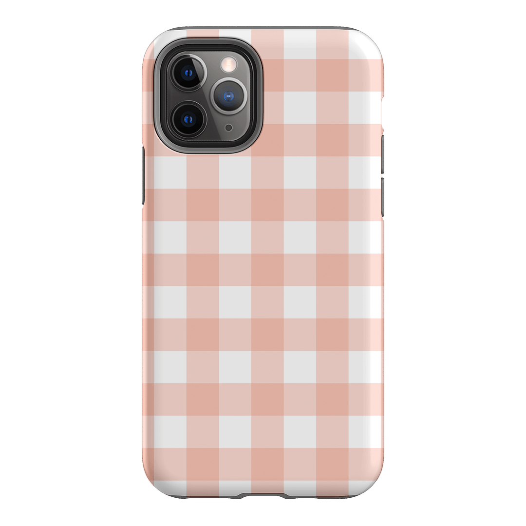 Gingham in Blush Matte Case Matte Phone Cases iPhone 11 Pro / Armoured by The Dairy - The Dairy