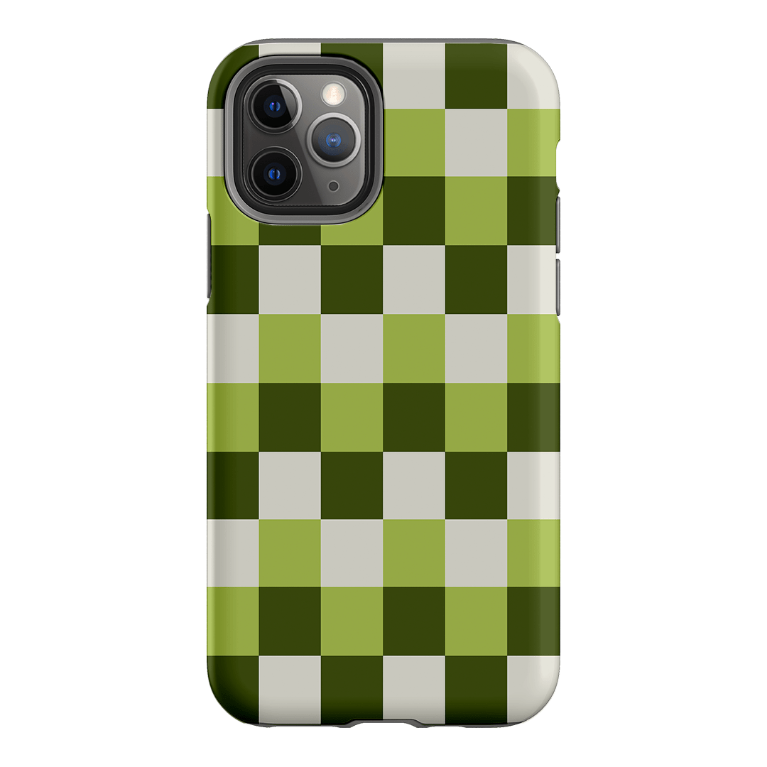 Checks in Green Matte Case Matte Phone Cases iPhone 11 Pro / Armoured by The Dairy - The Dairy