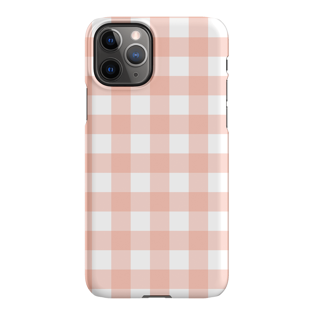 Gingham in Blush Matte Case Matte Phone Cases iPhone 11 Pro Max / Snap by The Dairy - The Dairy