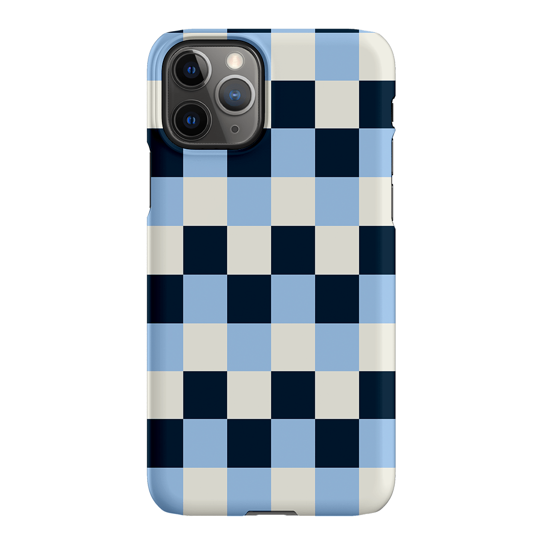 Checks in Blue Matte Case Matte Phone Cases iPhone 11 Pro Max / Snap by The Dairy - The Dairy