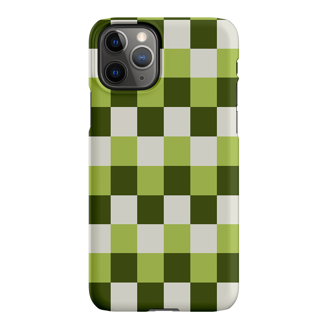 Checks in Green Matte Case Matte Phone Cases iPhone 11 Pro Max / Snap by The Dairy - The Dairy