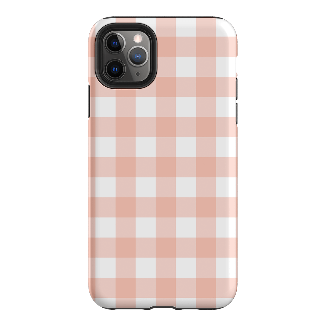 Gingham in Blush Matte Case Matte Phone Cases iPhone 11 Pro Max / Armoured by The Dairy - The Dairy