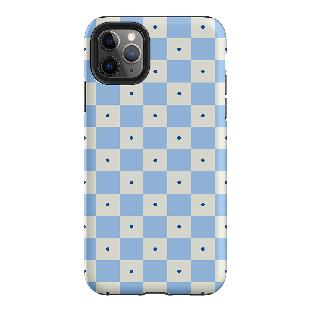 Checkers Blue Matte Case Matte Phone Cases iPhone 11 Pro Max / Armoured by The Dairy - The Dairy