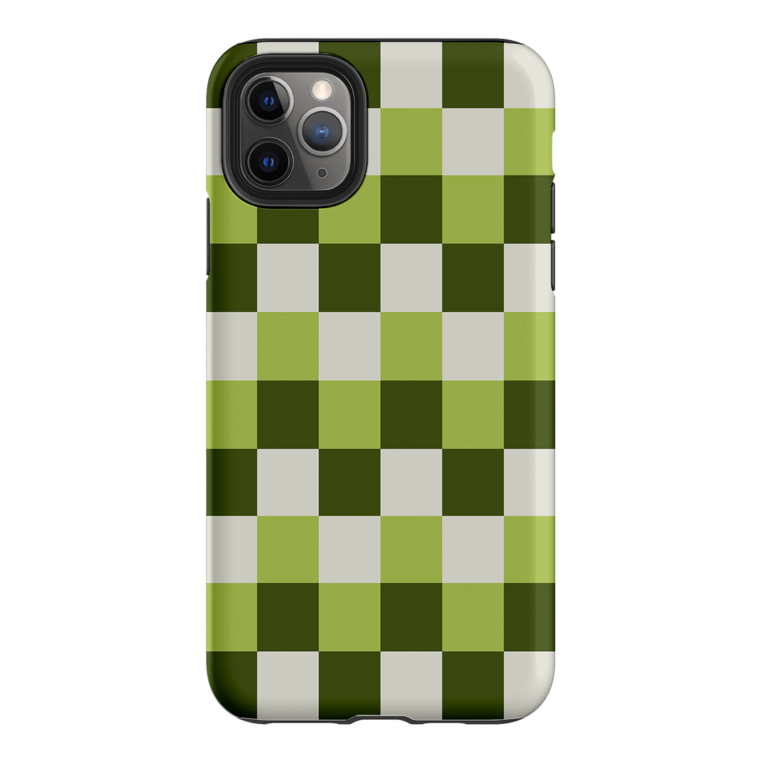 Checks in Green Matte Case Matte Phone Cases iPhone 11 Pro Max / Armoured by The Dairy - The Dairy