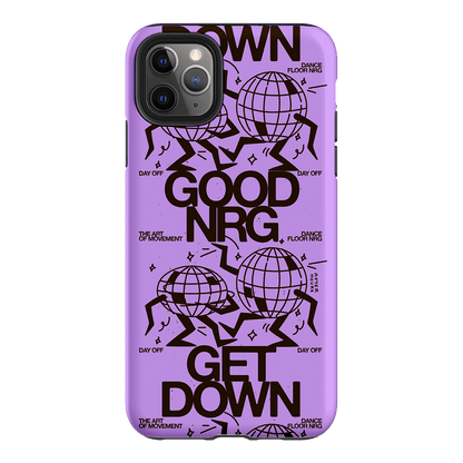 Good Energy in Purple Printed Phone Cases iPhone 11 Pro Max / Armoured by After Hours - The Dairy