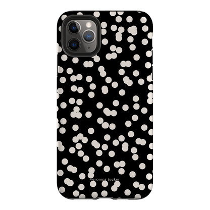 Mini Confetti Noir Printed Phone Cases iPhone 11 Pro Max / Armoured by Veronica Tucker - The Dairy