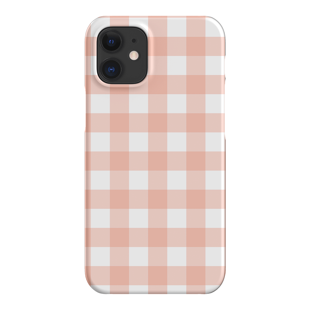 Gingham in Blush Matte Case Matte Phone Cases iPhone 12 / Snap by The Dairy - The Dairy