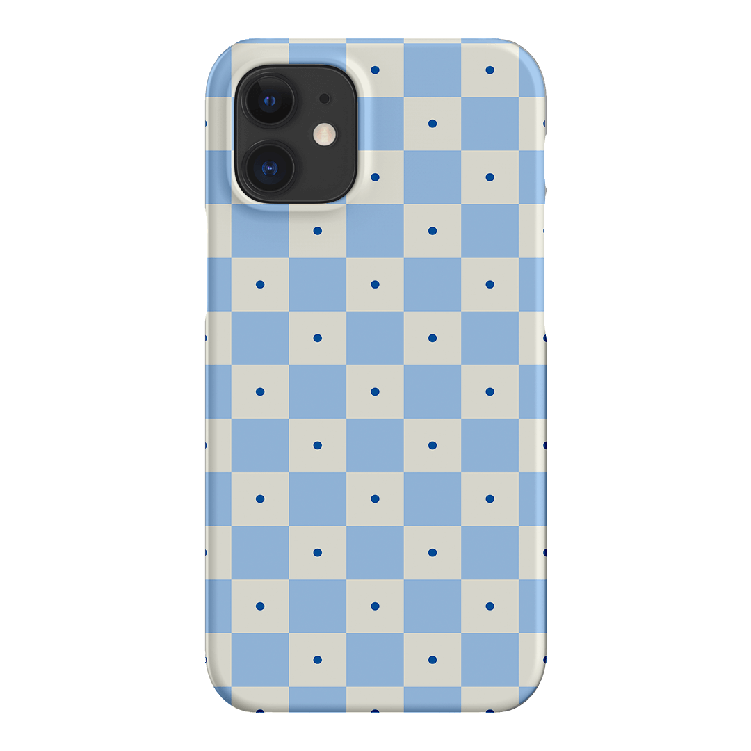 Checkers Blue Matte Case Matte Phone Cases iPhone 12 / Snap by The Dairy - The Dairy