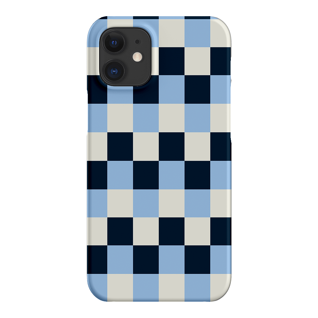 Checks in Blue Matte Case Matte Phone Cases iPhone 12 / Snap by The Dairy - The Dairy