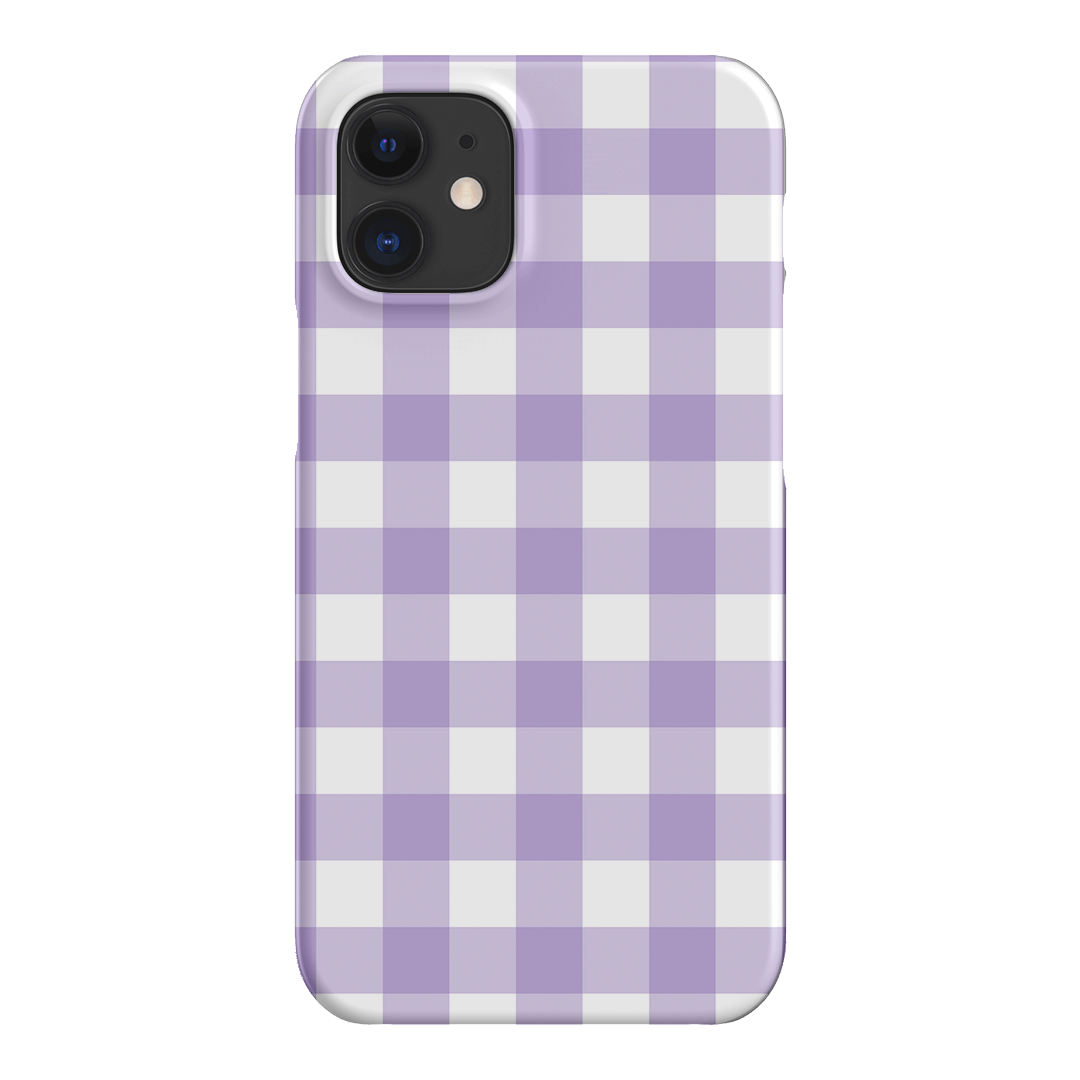 Gingham in Lilac Matte Case Matte Phone Cases iPhone 12 / Snap by The Dairy - The Dairy
