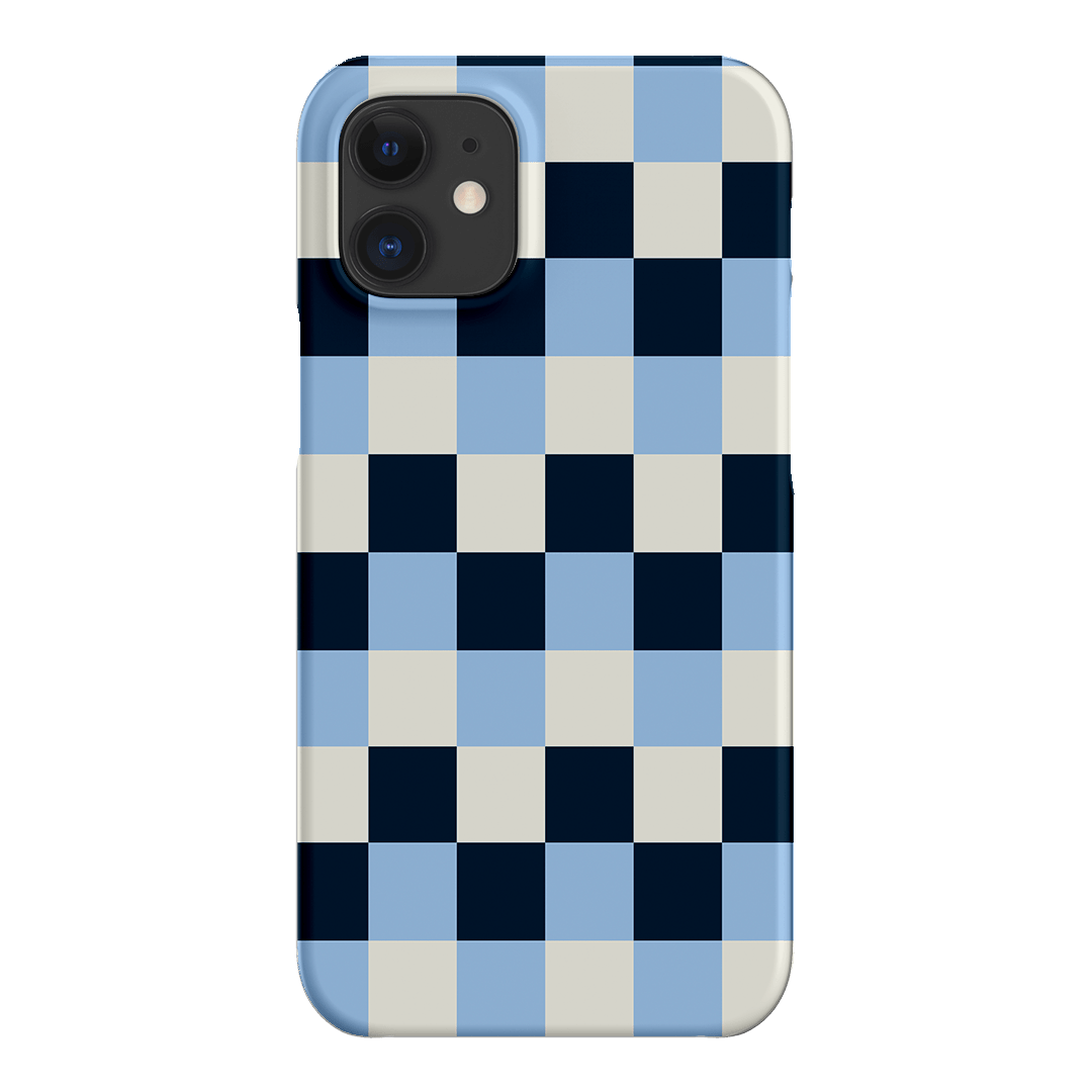 Checks in Blue Matte Case Matte Phone Cases iPhone 12 Mini / Snap by The Dairy - The Dairy