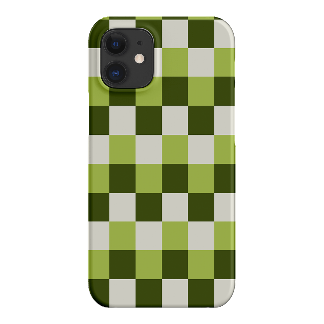 Checks in Green Matte Case Matte Phone Cases iPhone 12 Mini / Snap by The Dairy - The Dairy