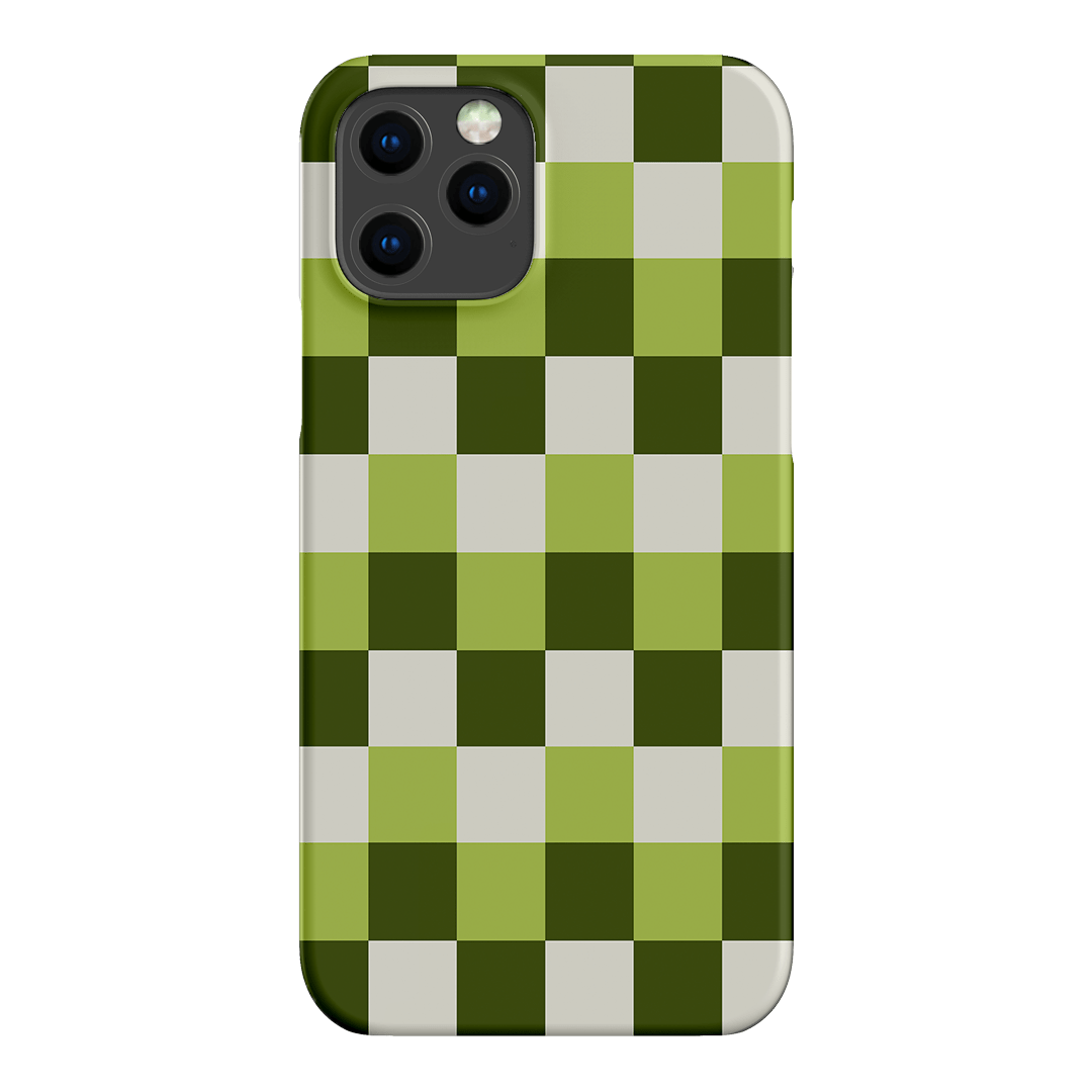 Checks in Green Matte Case Matte Phone Cases iPhone 12 Pro / Snap by The Dairy - The Dairy