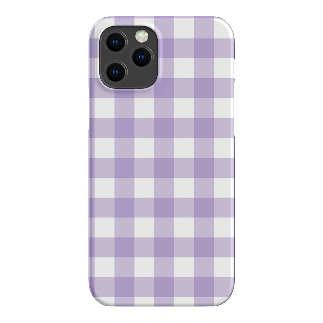 Gingham in Lilac Matte Case Matte Phone Cases iPhone 12 Pro / Snap by The Dairy - The Dairy