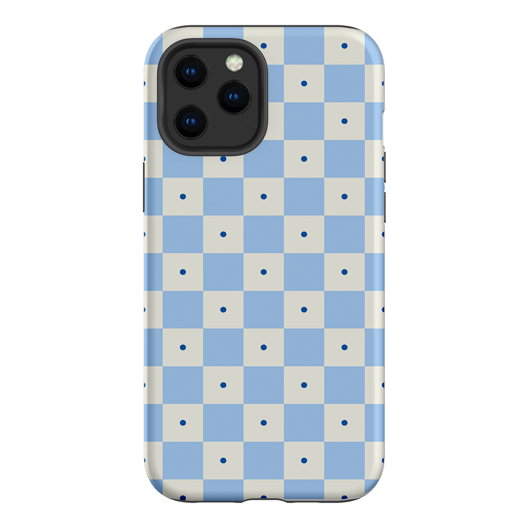 Checkers Blue Matte Case Matte Phone Cases iPhone 12 Pro / Armoured by The Dairy - The Dairy