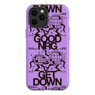 Good Energy in Purple Printed Phone Cases iPhone 12 Pro / Armoured by After Hours - The Dairy