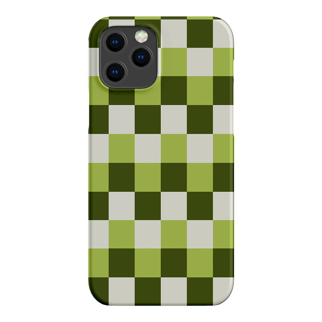 Checks in Green Matte Case Matte Phone Cases iPhone 12 Pro Max / Snap by The Dairy - The Dairy