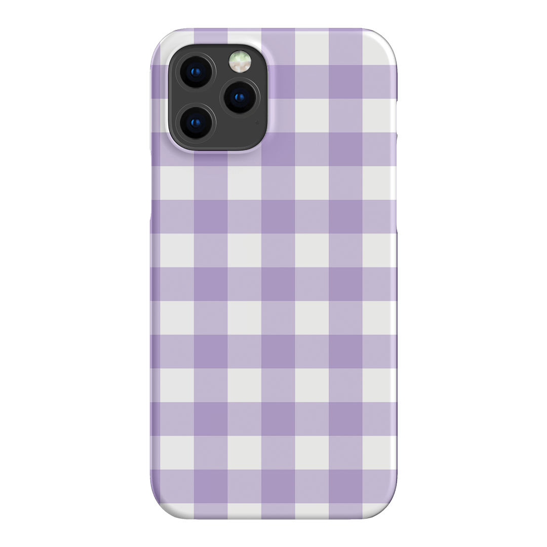 Gingham in Lilac Matte Case Matte Phone Cases iPhone 12 Pro Max / Snap by The Dairy - The Dairy