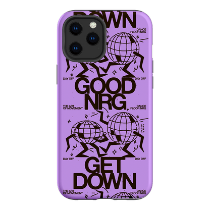 Good Energy in Purple Printed Phone Cases iPhone 12 Pro Max / Armoured by After Hours - The Dairy