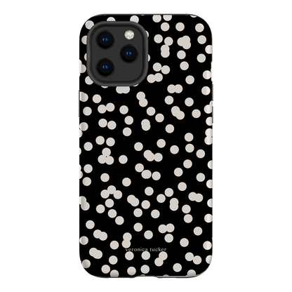 Mini Confetti Noir Printed Phone Cases iPhone 12 Pro Max / Armoured by Veronica Tucker - The Dairy