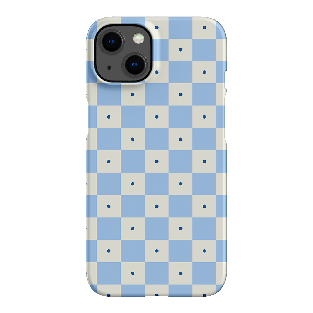 Checkers Blue Matte Case Matte Phone Cases iPhone 13 / Snap by The Dairy - The Dairy