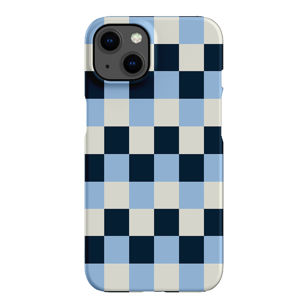 Checks in Blue Matte Case Matte Phone Cases iPhone 13 / Snap by The Dairy - The Dairy