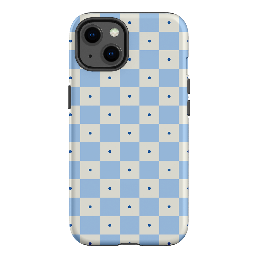 Checkers Blue Matte Case Matte Phone Cases iPhone 13 / Armoured by The Dairy - The Dairy