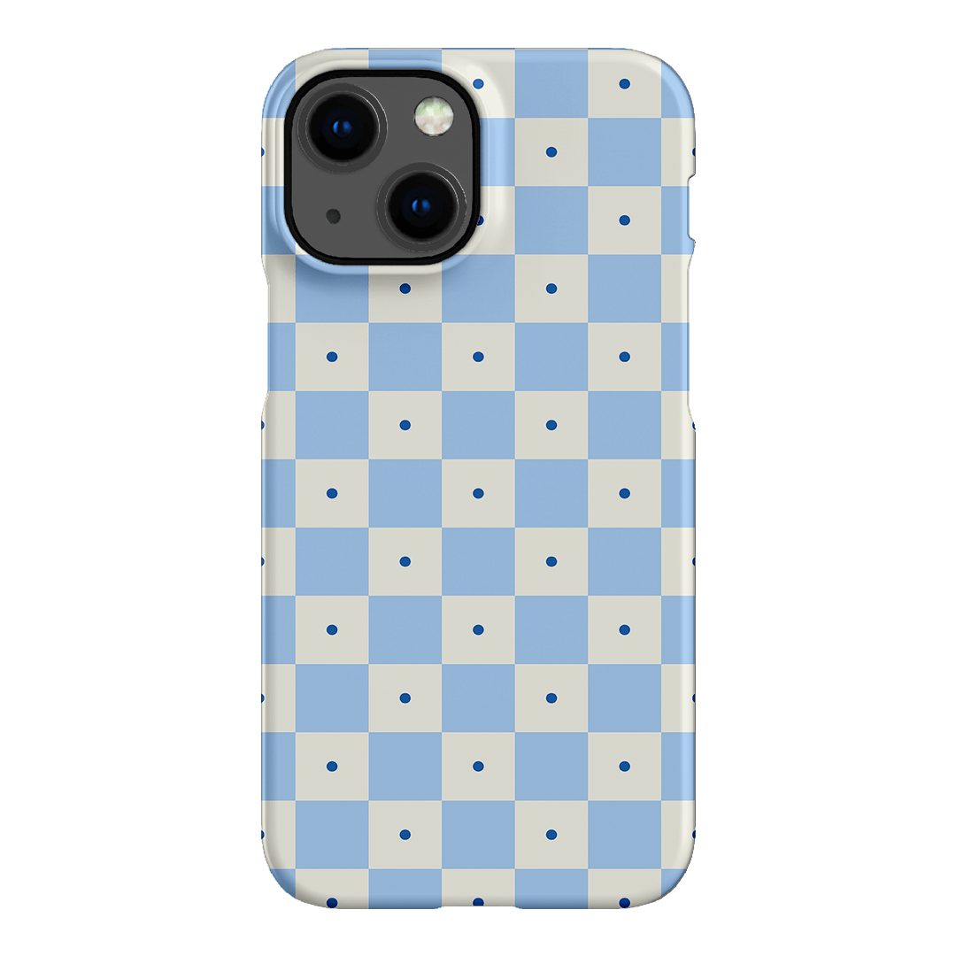 Checkers Blue Matte Case Matte Phone Cases iPhone 13 Mini / Snap by The Dairy - The Dairy