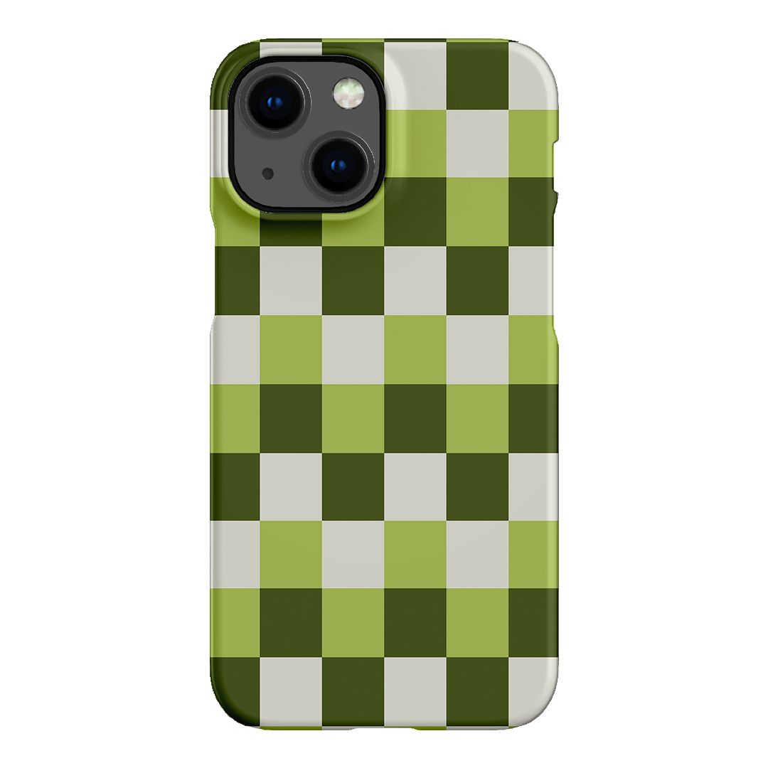 Checks in Green Matte Case Matte Phone Cases iPhone 13 Mini / Snap by The Dairy - The Dairy