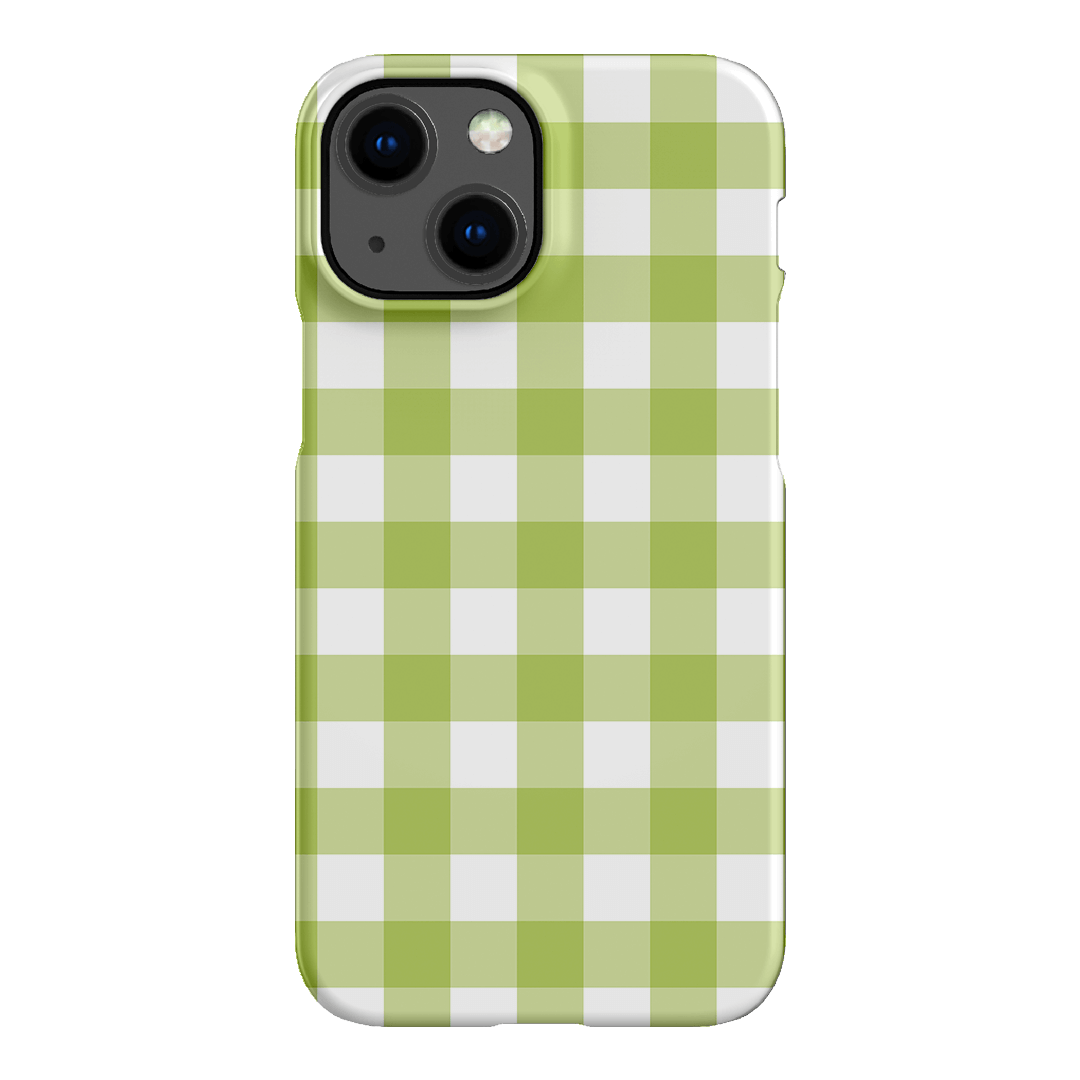 Gingham in Citrus Matte Case Matte Phone Cases iPhone 13 Mini / Snap by The Dairy - The Dairy