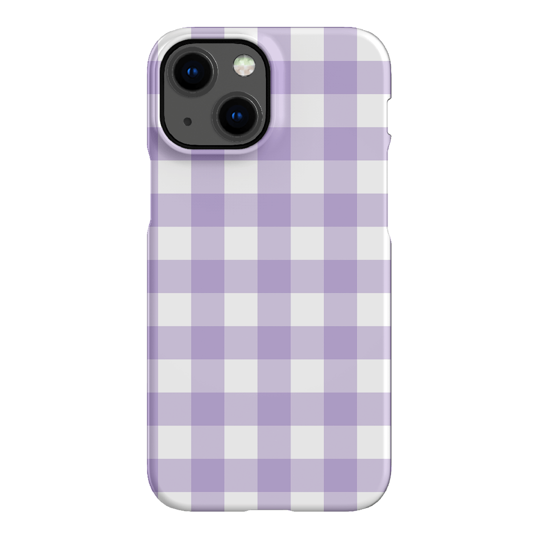 Gingham in Lilac Matte Case Matte Phone Cases iPhone 13 Mini / Snap by The Dairy - The Dairy
