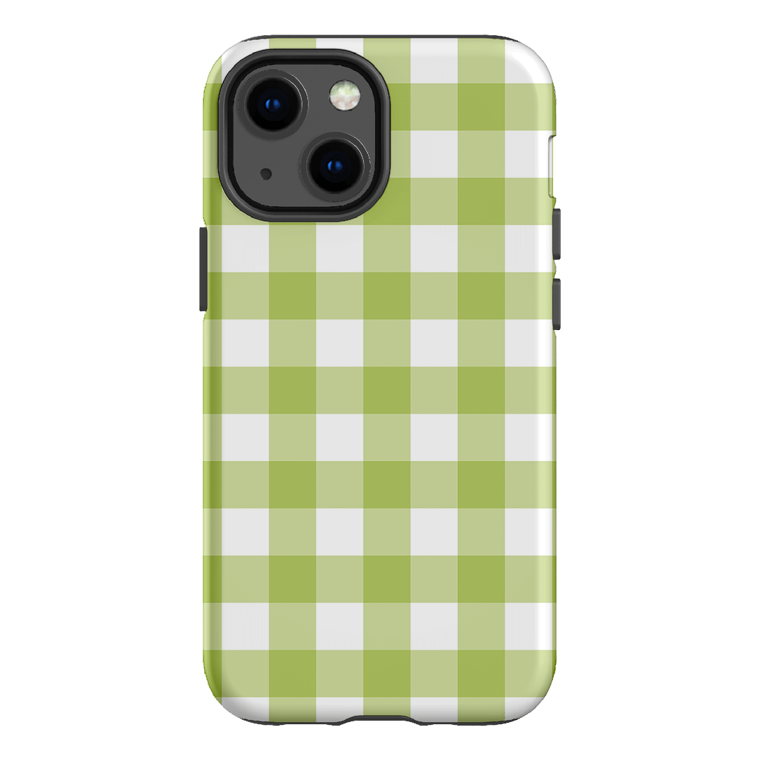 Gingham in Citrus Matte Case Matte Phone Cases iPhone 13 Mini / Armoured by The Dairy - The Dairy
