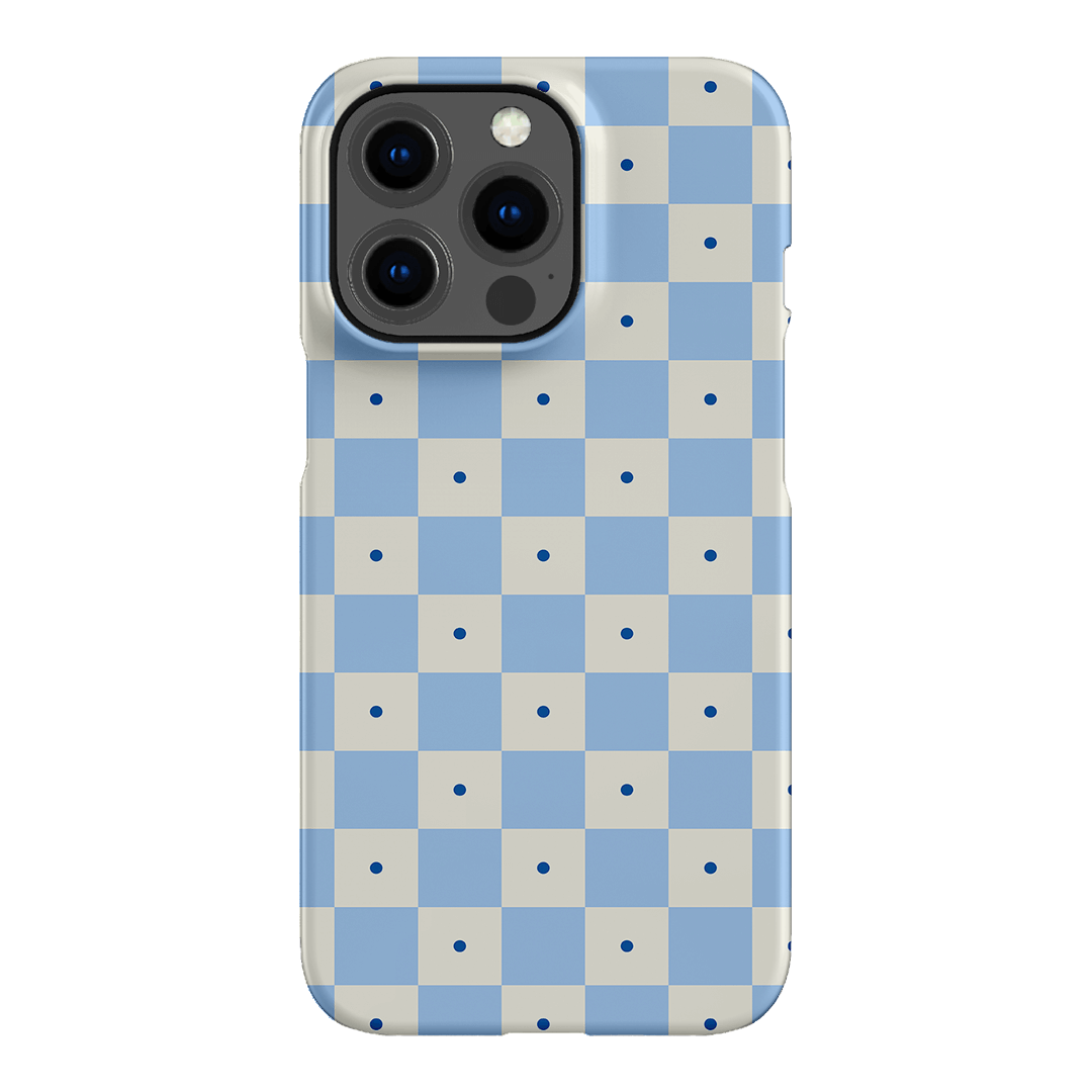 Checkers Blue Matte Case Matte Phone Cases iPhone 13 Pro / Snap by The Dairy - The Dairy