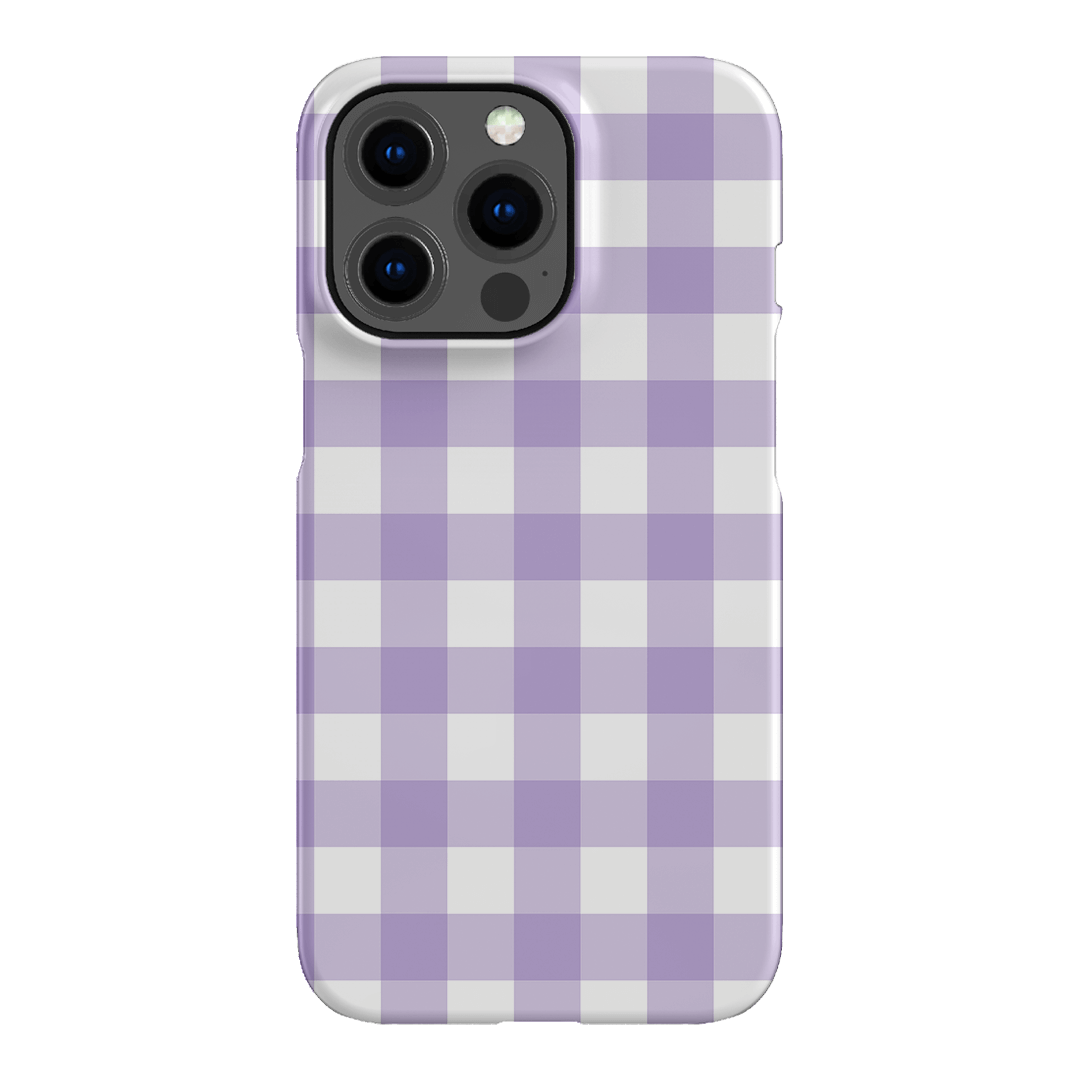 Gingham in Lilac Matte Case Matte Phone Cases iPhone 13 Pro / Snap by The Dairy - The Dairy