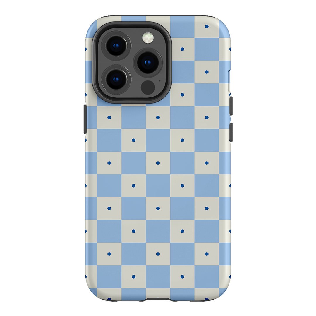 Checkers Blue Matte Case Matte Phone Cases iPhone 13 Pro / Armoured by The Dairy - The Dairy