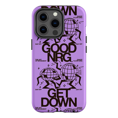 Good Energy in Purple Printed Phone Cases iPhone 13 Pro / Armoured by After Hours - The Dairy
