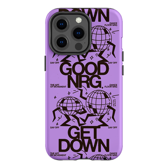 Good Energy in Purple Printed Phone Cases iPhone 13 Pro / Armoured by After Hours - The Dairy