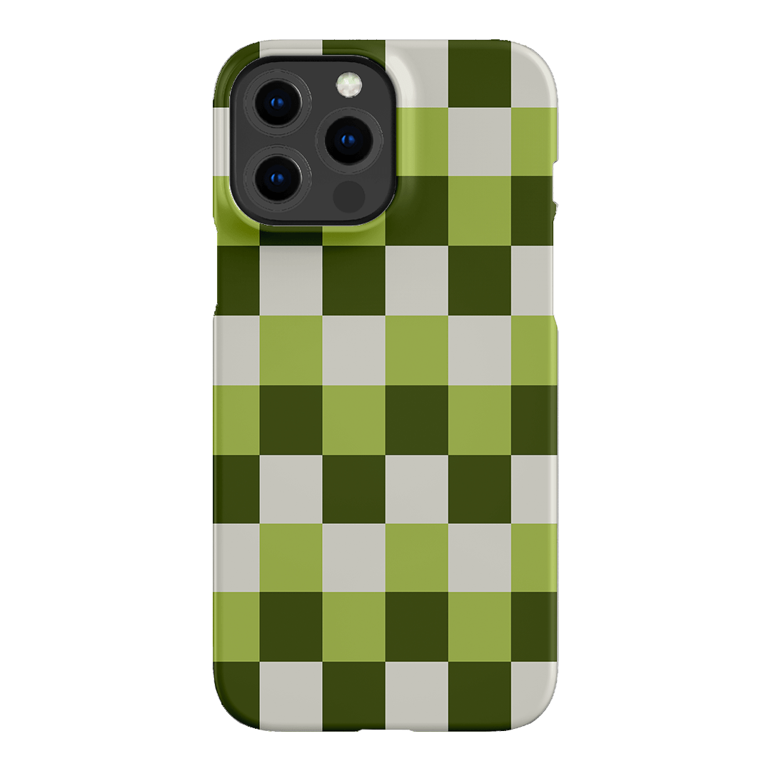 Checks in Green Matte Case Matte Phone Cases iPhone 13 Pro Max / Snap by The Dairy - The Dairy