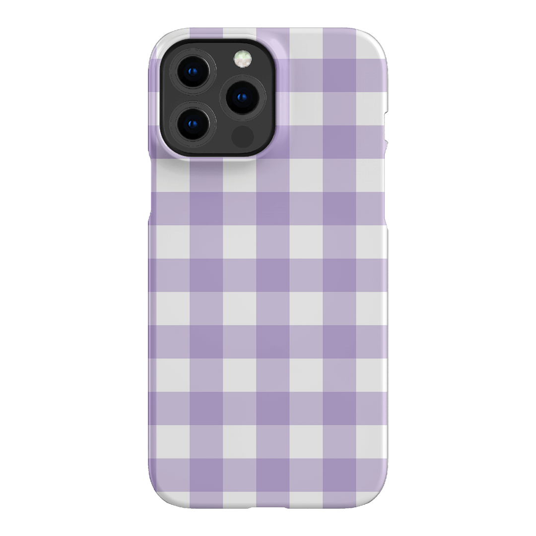 Gingham in Lilac Matte Case Matte Phone Cases iPhone 13 Pro Max / Snap by The Dairy - The Dairy